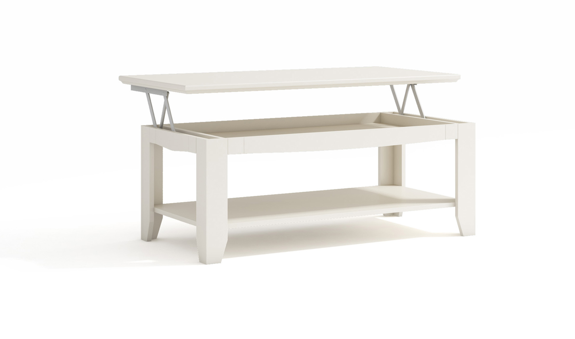 Mesa centro colonial con estante elevable Bora Bora